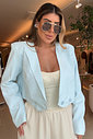 BLAZER CROPPED DE CREPE PATOU GABI BO BLAZER CROPPED DE CREPE PATOU GABI BO