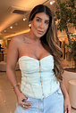 BLUSA JEANS SEM ALÇA BRENDA