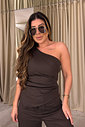 BLUSA OMBRO UNICO COM PREGAS JULIA BLUSA OMBRO UNICO COM PREGAS JULIA