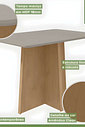 Mesa 4 Cadeiras Em MDF 120X80 Com Vidro Lopas Celebrare com Cadeira Apogeu Amendoa/Off White