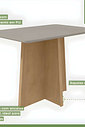 Mesa 4 Cadeiras Em MDF 120X80 Com Vidro Lopas Celebrare com Cadeira Apogeu Amendoa/Off White