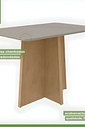 Mesa 4 Cadeiras Em MDF 120X80 Com Vidro Lopas Celebrare com Cadeira Apogeu Amendoa/Off White