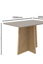 Mesa 4 Cadeiras Em MDF 120X80 Com Vidro Lopas Celebrare com Cadeira Apogeu Amendoa/Off White