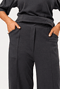 CONJUNTO BLUSA E CALÇA PANTALONA ALGODÃO PIMA - CHUMBO