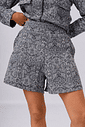 SHORTS EVASÊ JACQUARD BLUE BLOOM JEANS