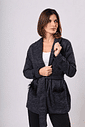 KIMONO TRANSPASSADO PANACHE PLUMAS - AZUL ESCÓCIA KIMONO TRANSPASSADO PANACHE PLUMAS - AZUL ESCÓCIA