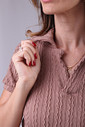 BLUSA POLO TRAMA NUDE