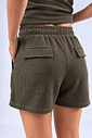 SHORTS COM ELÁSTICO SIROCCO - OLIVA NOIR