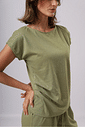 CONJUNTO EM MESCLA DE LINHO - MATCHA CONJUNTO EM MESCLA DE LINHO - MATCHA