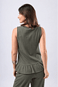 BLUSA REGATA COM BABADO SIROCCO - OLIVA NOIR