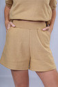 SHORTS MOLETOM CAMURÇA TOUCH DOCE DE LEITE SHORTS MOLETOM CAMURÇA TOUCH DOCE DE LEITE