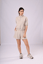 CONJUNTO MOLETOM CAMURÇA TOUCH GELO - Shorts & Manga curta