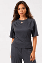 BLUSA MANGA CURTA ALGODÃO PIMA - CHUMBO BLUSA MANGA CURTA ALGODÃO PIMA - CHUMBO