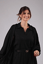 TWIN SET BLUSA POLO + CARDIGAN TRAMA PRETO