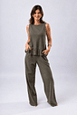 CALÇA PANTALONA SIROCCO - OLIVA NOIR