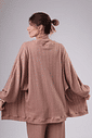 TWIN SET BLUSA POLO + CARDIGAN TRAMA NUDE