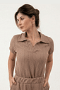 BLUSA POLO TRAMA NUDE