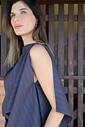 BLUSA ASSIMÉTRICA LISTRADA ALFAIATARIA