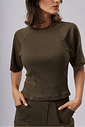 BLUSA ALGODÃO PIMA VERDE QUARTEL