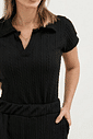 BLUSA POLO TRAMA PRETO