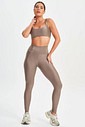 Legging Minimal Bold Castanho - Let’s Gym