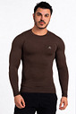 Camiseta Térmica Manga Longa Masculina Peluciada Marrom Camiseta Térmica Manga Longa Masculina Peluciada Marrom