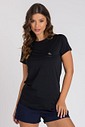 Camiseta Feminina UV Dry Manga Curta Raglan Preto Camiseta Feminina UV Dry Manga Curta Raglan Preto