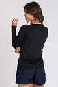 Camiseta Feminina UV Dry Manga Longa Raglan Preto Camiseta Feminina UV Dry Manga Longa Raglan Preto