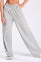 Calça Wide Leg Moletom Mescla Calça Wide Leg Moletom Mescla