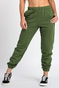 Calça Jogger Color Feminina  Peluciada Verde Militar Calça Jogger Color Feminina  Peluciada Verde Militar