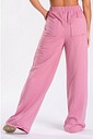 Calça Wide Leg Moletom Peluciada Rosê Calça Wide Leg Moletom Peluciada Rosê