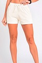 Short de Moletom Feminino Runner Larel Off White Short de Moletom Feminino Runner Larel Off White