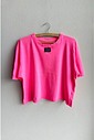 Cropped Estonado Rosa Neon 