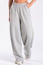 Calça Wide Leg Moletom Mescla Calça Wide Leg Moletom Mescla