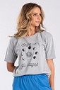 T-shirt Estonada Lua Cinza  T-shirt Estonada Lua Cinza