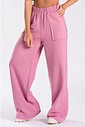Calça Wide Leg Moletom Peluciada Rosê Calça Wide Leg Moletom Peluciada Rosê