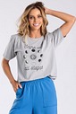 T-shirt Estonada Lua Cinza  T-shirt Estonada Lua Cinza