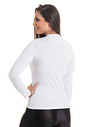 Camiseta Térmica Manga Longa Feminina Peluciada Branco