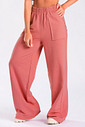 Calça Wide Leg Moletom Coral