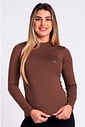 Camiseta Térmica Manga Longa Feminina Peluciada Marrom Camiseta Térmica Manga Longa Feminina Peluciada Marrom