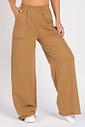 Calça Wide Leg Moletom Caramelo