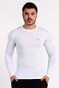 Camiseta Térmica Manga Longa Masculina Peluciada Branco Camiseta Térmica Manga Longa Masculina Peluciada Branco