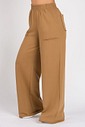 Calça Wide Leg Moletom Caramelo