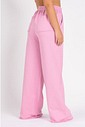 Calça Wide Leg Moletom Peluciada Rosa Calça Wide Leg Moletom Peluciada Rosa