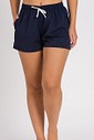 Short Praia Confort Feminino Liso Marinho Short Praia Confort Feminino Liso Marinho