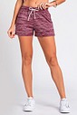 Short de Moletom Feminino Runner Larel Bordo Riscado Short de Moletom Feminino Runner Larel Bordo Riscado