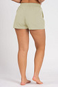 Short Praia Confort Feminino Liso Bege Short Praia Confort Feminino Liso Bege