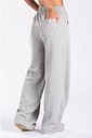 Calça Wide Leg Moletom Peluciada Mescla Calça Wide Leg Moletom Peluciada Mescla