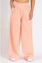 Calça Wide Leg Moletom Salmão