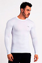 Camiseta Térmica Manga Longa Masculina Peluciada Branco Camiseta Térmica Manga Longa Masculina Peluciada Branco